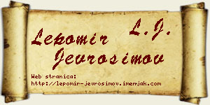 Lepomir Jevrosimov vizit kartica